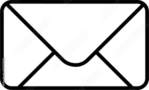 Black and White Mail Envelope