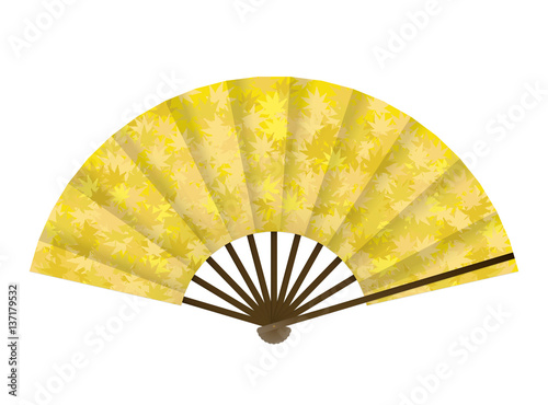 扇子　模様　紅葉