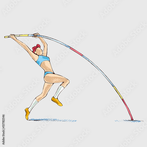 Pole vault athlete
