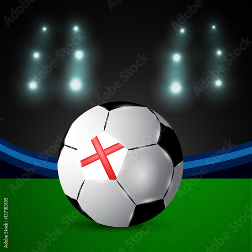 Illustration of England flag participating in soccer tournament