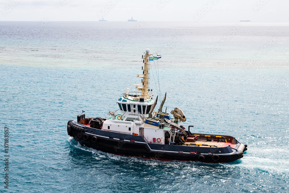 Tugboat in Sunny Aruba