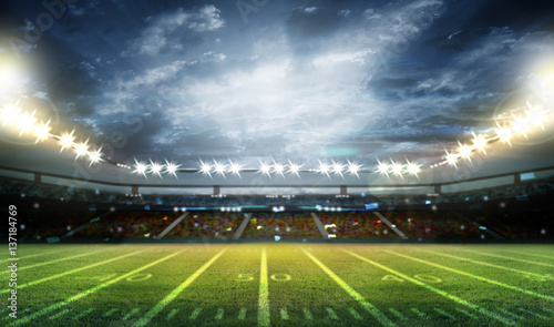 american football stadium 3D.