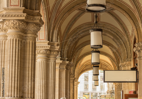 Photography arches architecture on street in wien austria