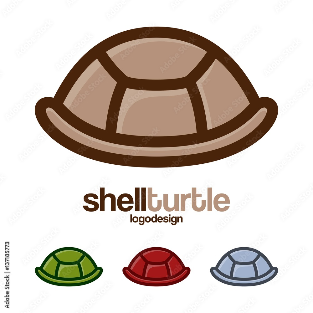 Naklejka premium Shell Turtle Logo Design Vector