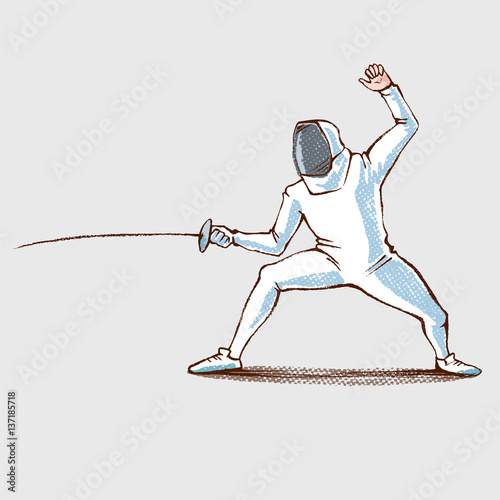 Fencing athlete