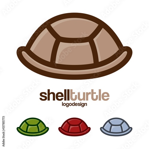 Shell Turtle Logo Design Vector
