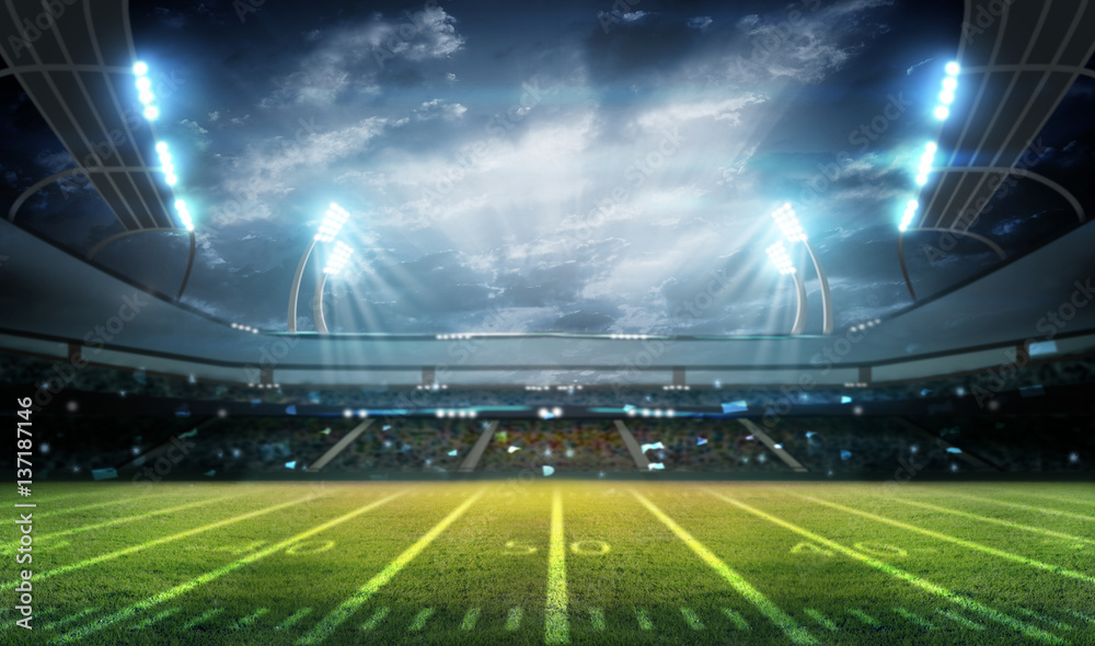 american football stadium 3D. american football stadium 3D.