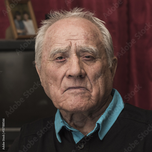 Portrait of elderly man closeup