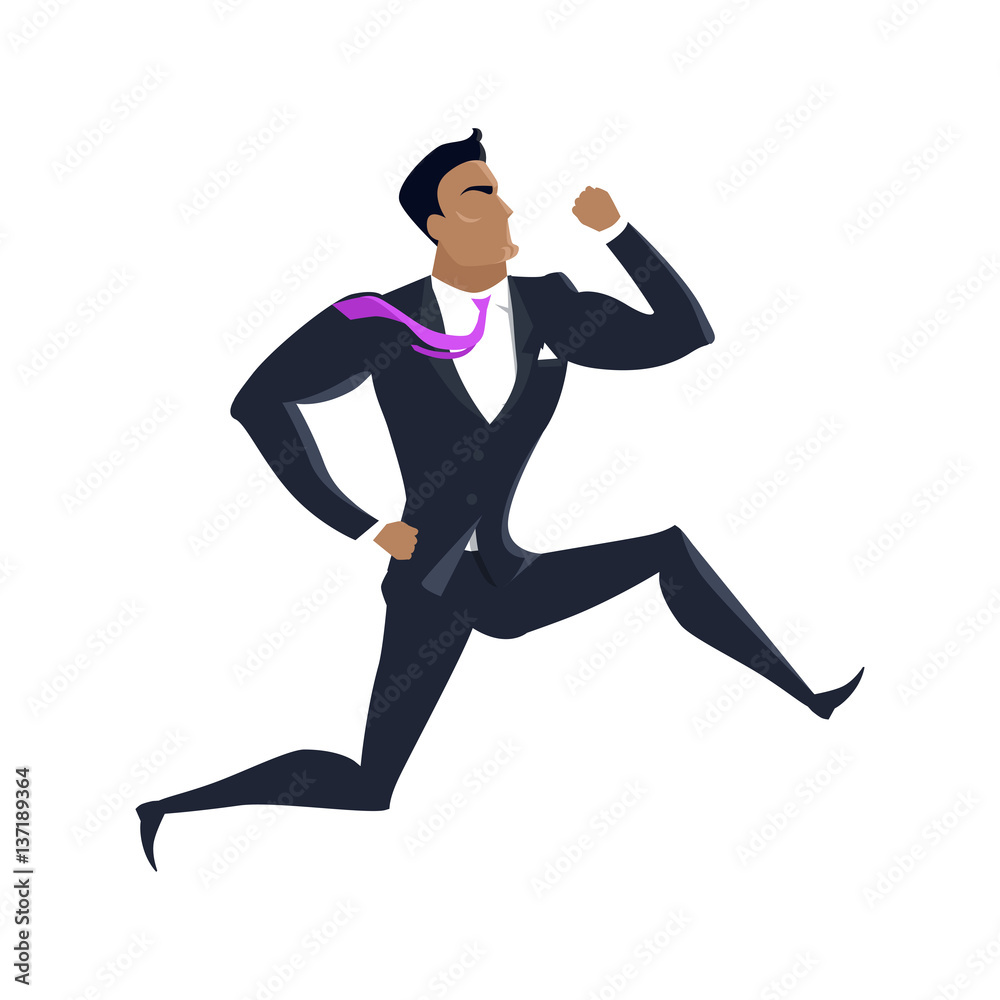 Businessman Vector Illustration in Flat Design. Businessman Vector Illustration in Flat Design.