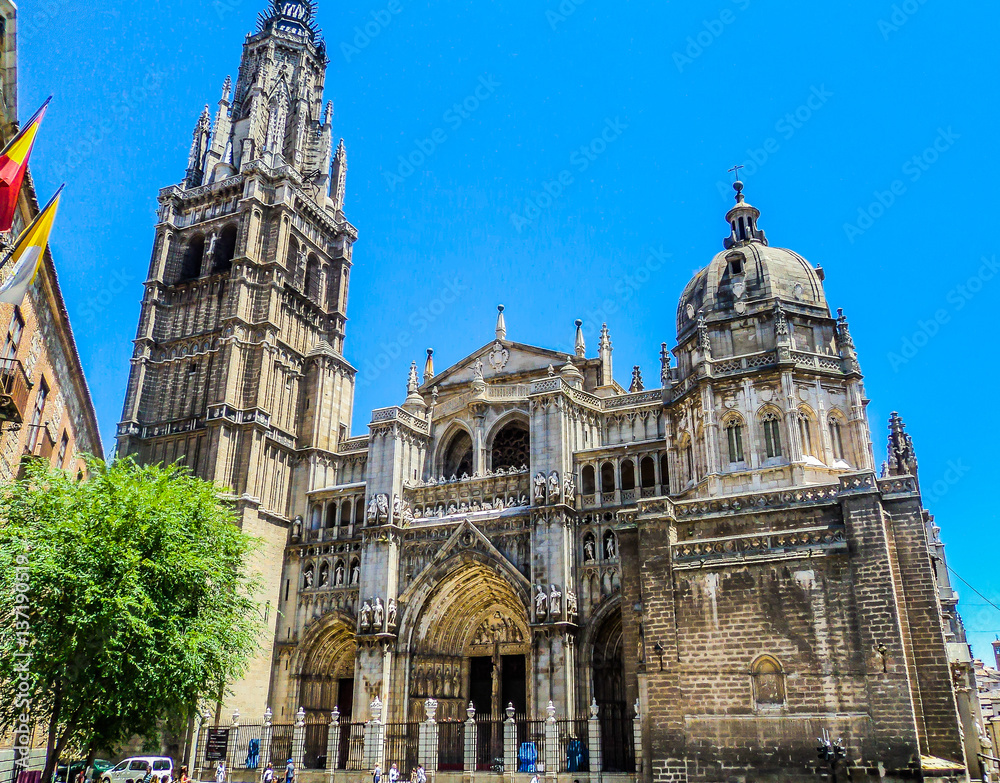 Obraz premium 13th-century High Gothic Catedral Primada Santa Maria de Toledo (The Primate Cathedral of Saint Mary of Toledo), Spain