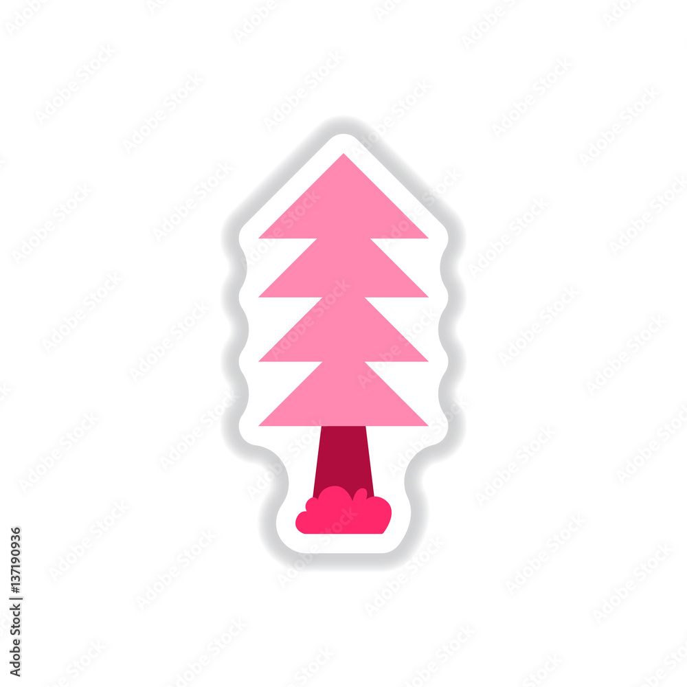 set of Labels with shadow tree vector icon tree silhouette set of Labels with shadow tree vector icon tree silhouette
