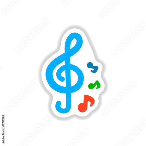color label design collection of music note