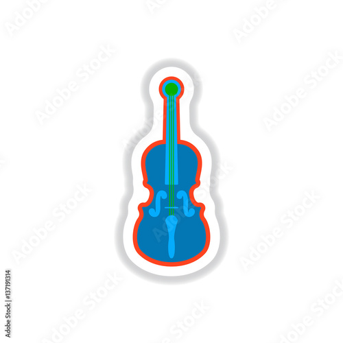 color label design collection of musical instrument violin