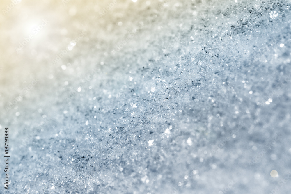 Smooth surface shining blue snow. Smooth surface shining blue snow.