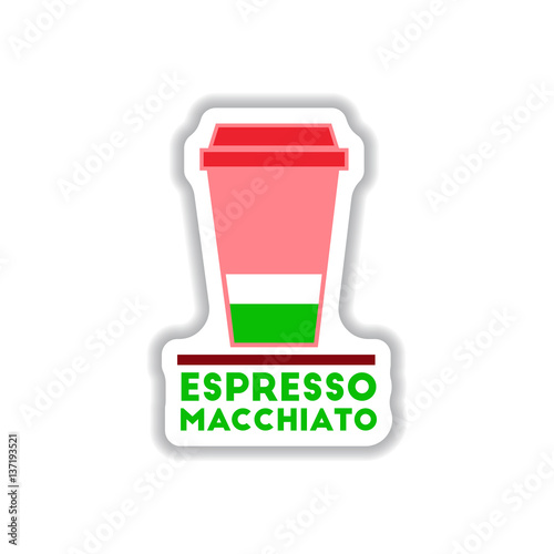 Label Frames and badges vector icons coffee emblem espresso macchiato to go