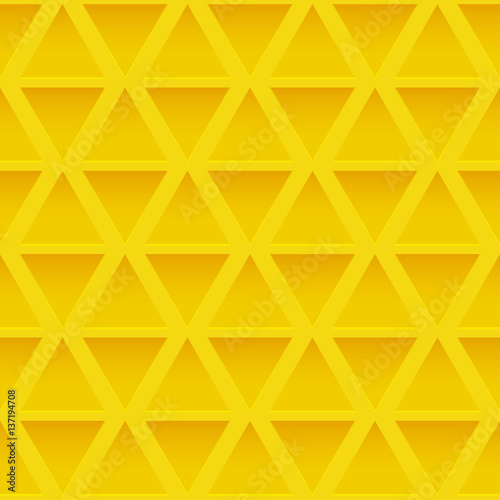 Seamless pattern with yellow geometric ornate