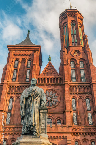 WASHINGTON DC, USA: The Smithsonian Castle houses the administrative offices of the Smithsonian. The main visitor center is also located here, with interactive displays and maps. photo