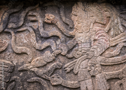 Ancient Mayan stone reliefs at Chichen Itza ruins in Yucatan, Mexico © Julian Peters Photos