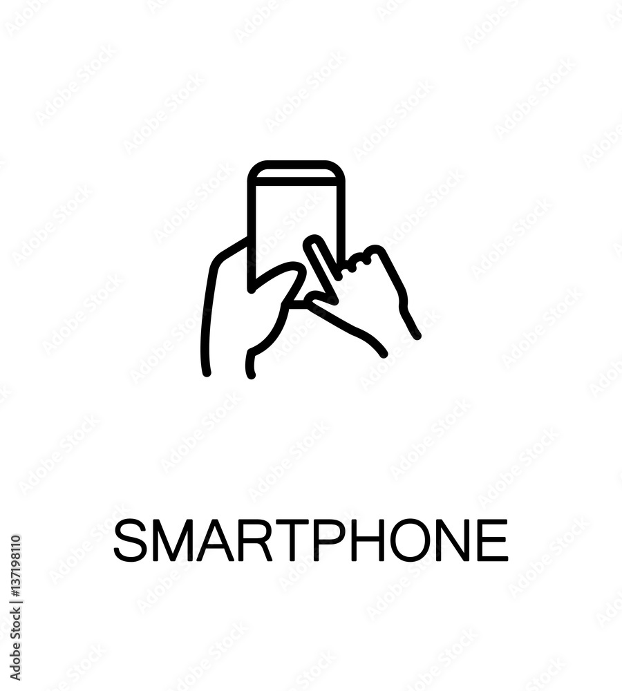 Hand with smarphone, tablet icon Hand with smarphone, tablet icon
