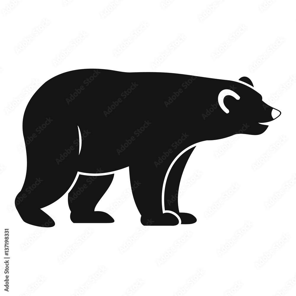 Fototapeta premium Wild bear icon, simple style