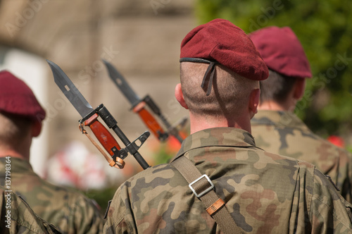 Polish Army in Bielsko-Biala, Poland
