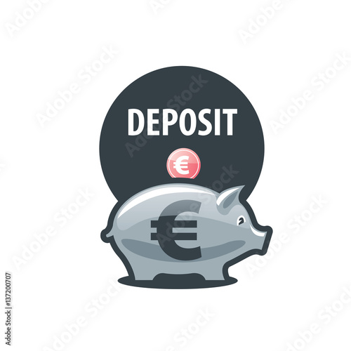 vector logo piggy bank