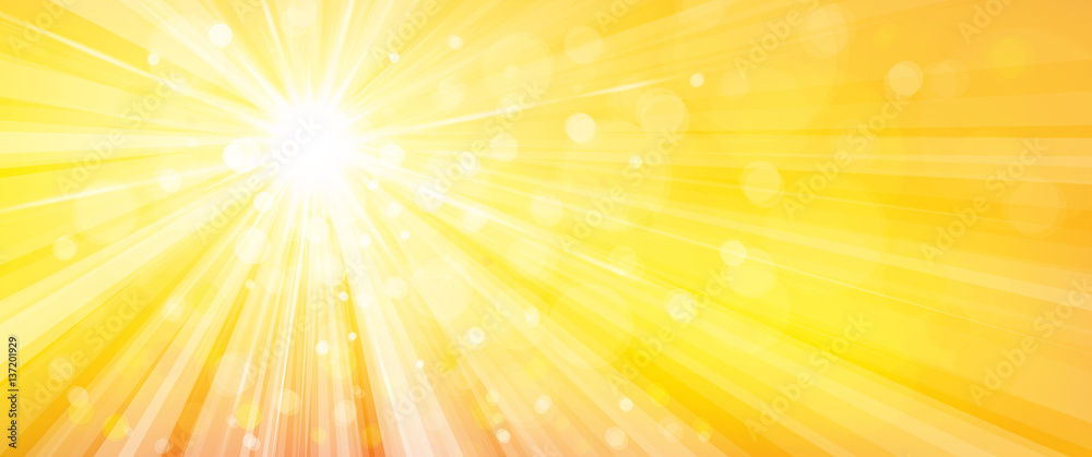 Obraz premium Vector abstract yellow rays background.
