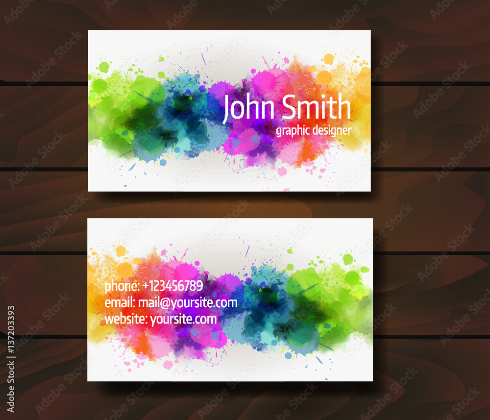 Naklejka premium Business card template