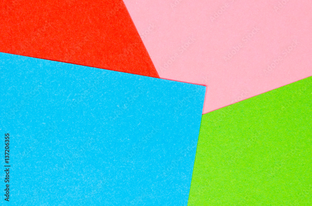 background of colored paper geometric shapes