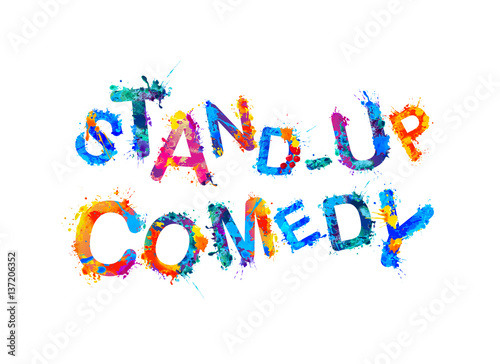 Stand-up comedy. Vector splash paint