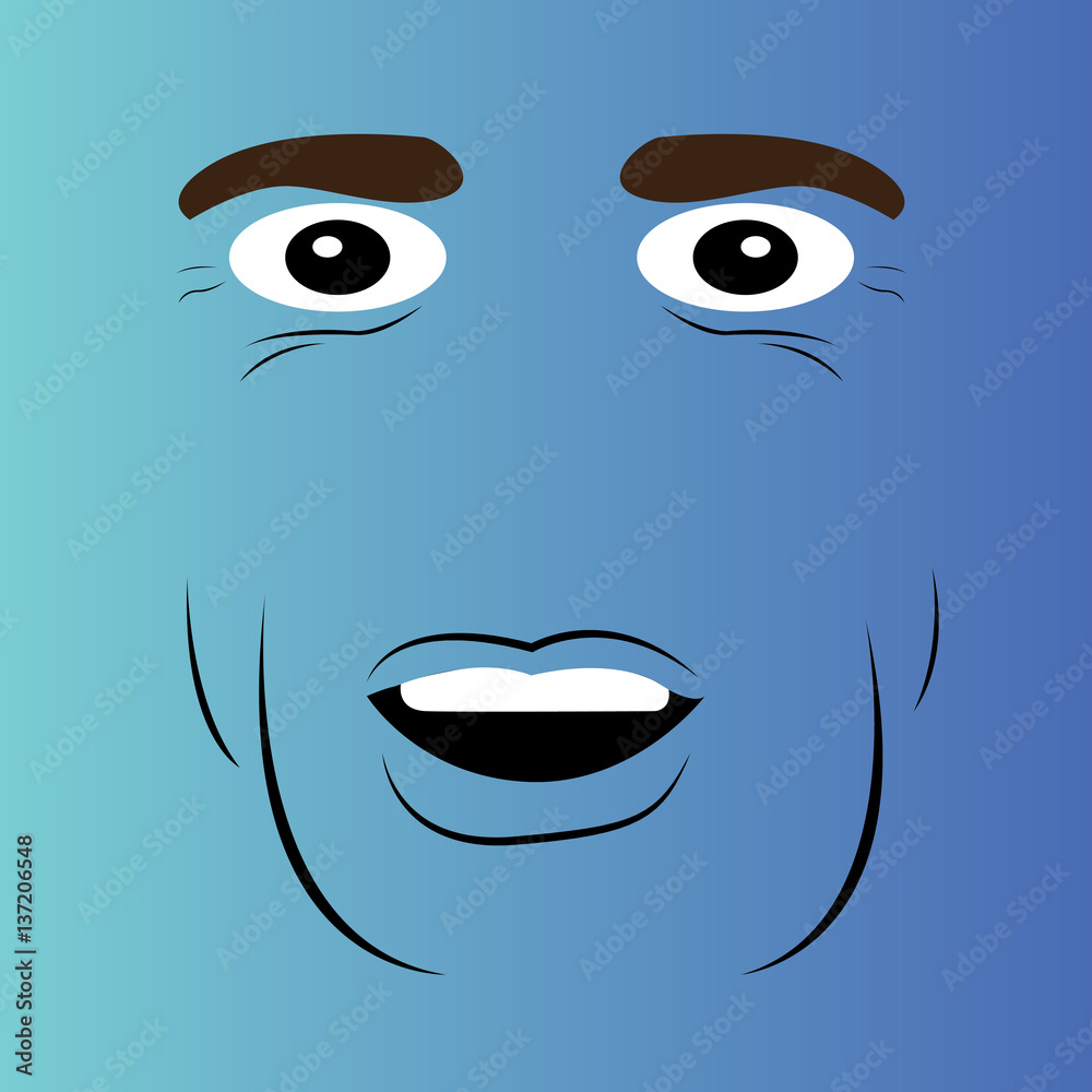 Surprised cartoon facial expression design, Vector illustration Surprised cartoon facial expression design, Vector illustration