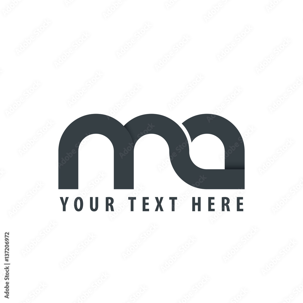 Initial Letter MA Rounded Lowercase Logo Initial Letter MA Rounded Lowercase Logo