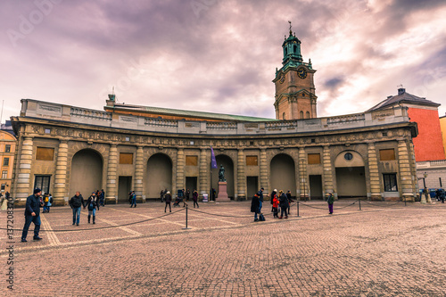 Photography January 21, 2017: Square in the royal palace of Stockholm, Sweden