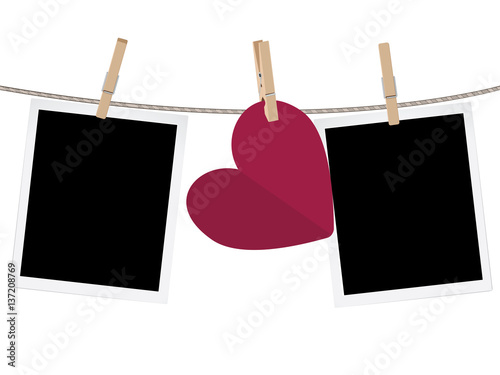 Heart with Film Frame on Rope