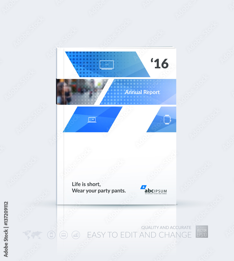 Naklejka premium Business vector template. Brochure layout, cover modern design a