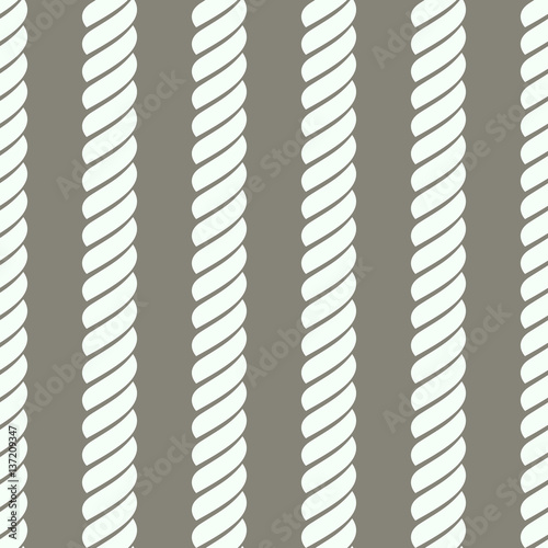 Vector seamless grey pattern with rope Symmetrical background Graphic illustration. Template for wrapping, backgrounds, fabric, prints, decor, surface