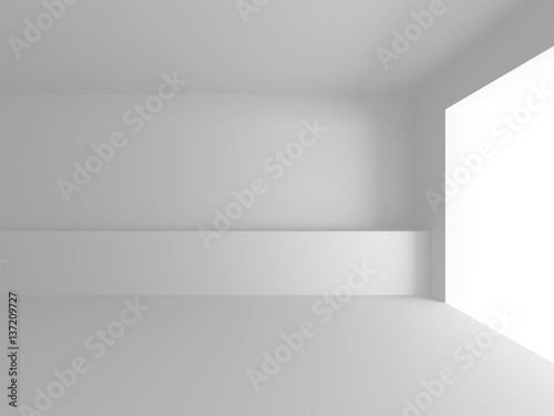 Wallpaper Mural White empty interior. Abstract architecture background Torontodigital.ca