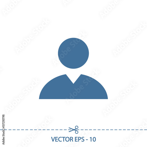 Business man icon, vector illustration. Flat design style
