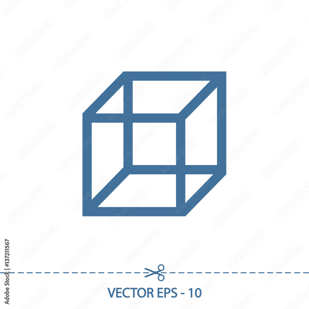 cube icon, vector illustration. Flat design style cube icon, vector illustration. Flat design style