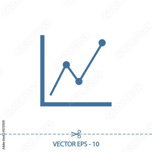 Infographic, chart icon, vector illustration. Flat design style