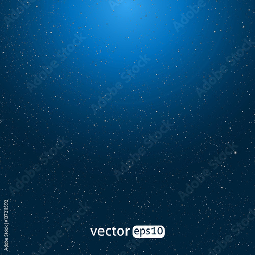 Blue starry sky vector background
