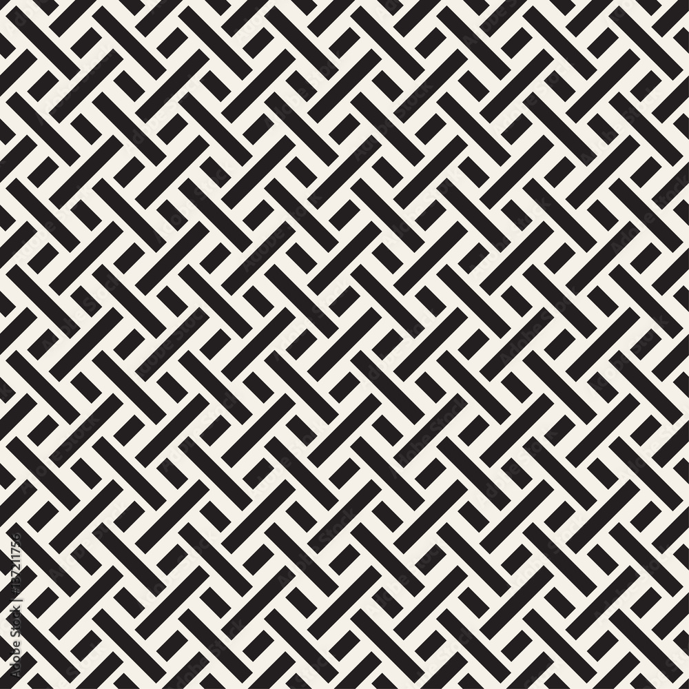 Trendy monochrome twill weave. Vector Seamless Black and White Pattern. Trendy monochrome twill weave. Vector Seamless Black and White Pattern.