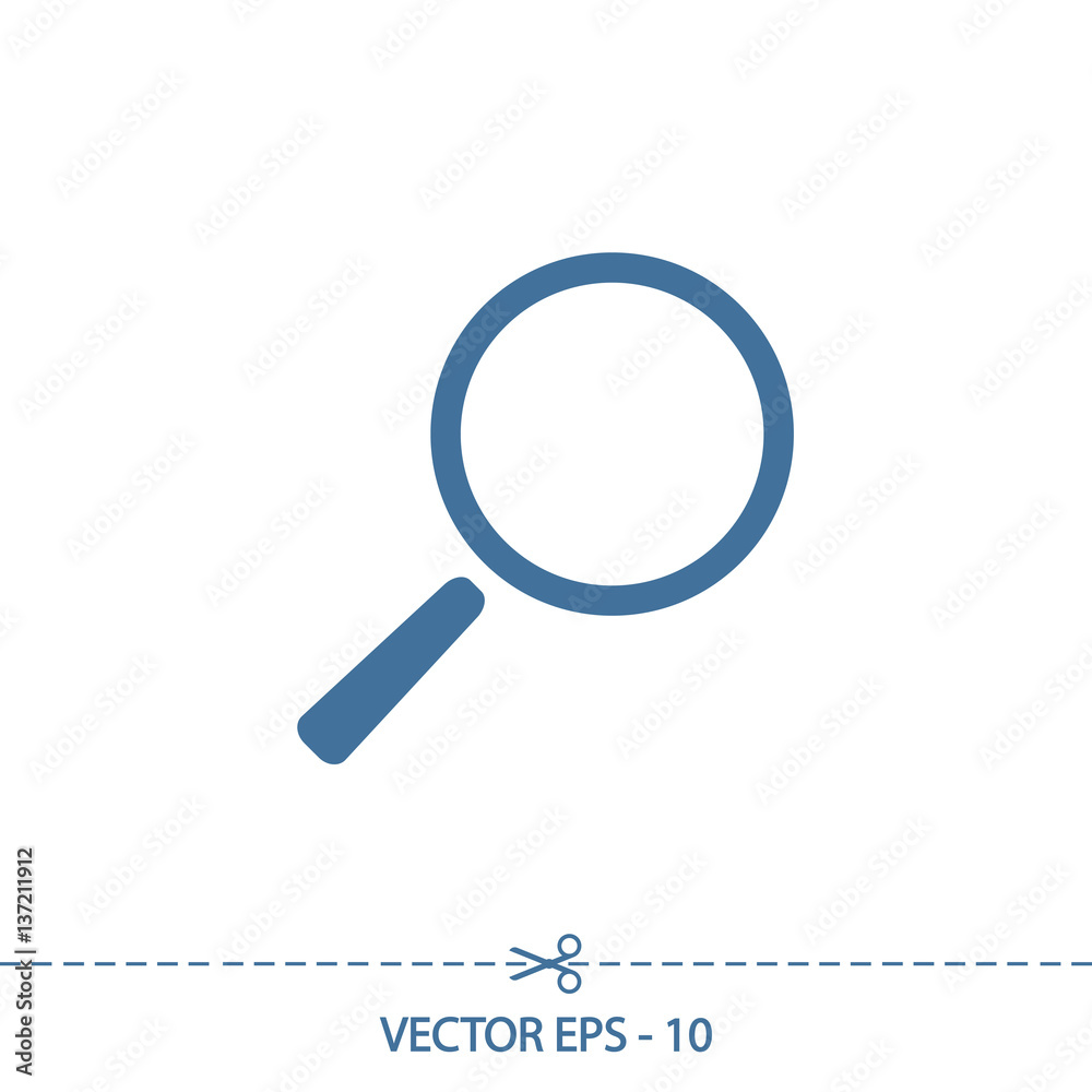 Search icon, vector illustration. Flat design style Search icon, vector illustration. Flat design style