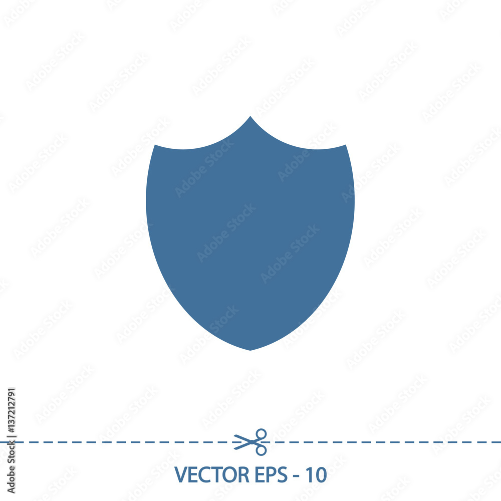  Shield icon, vector illustration. Flat design style