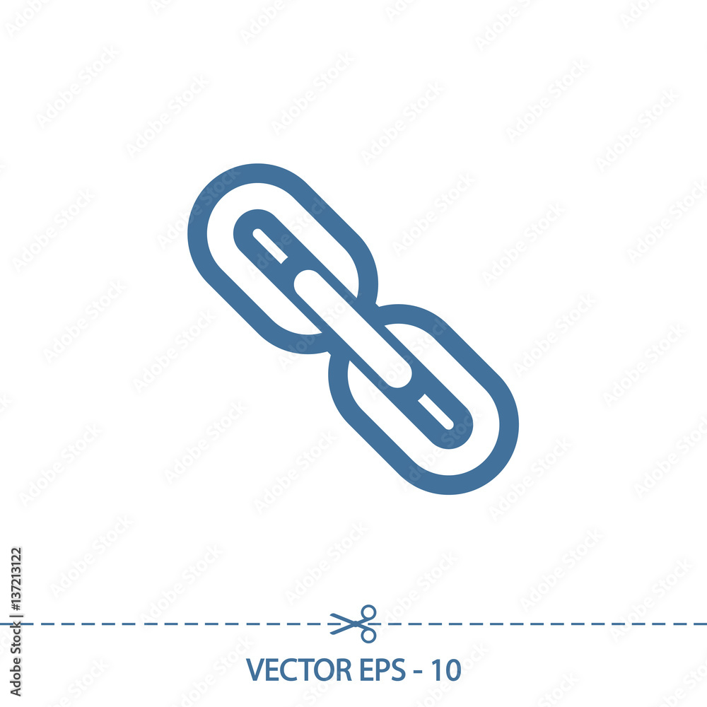 chain link icon, vector illustration. Flat design style chain link icon, vector illustration. Flat design style
