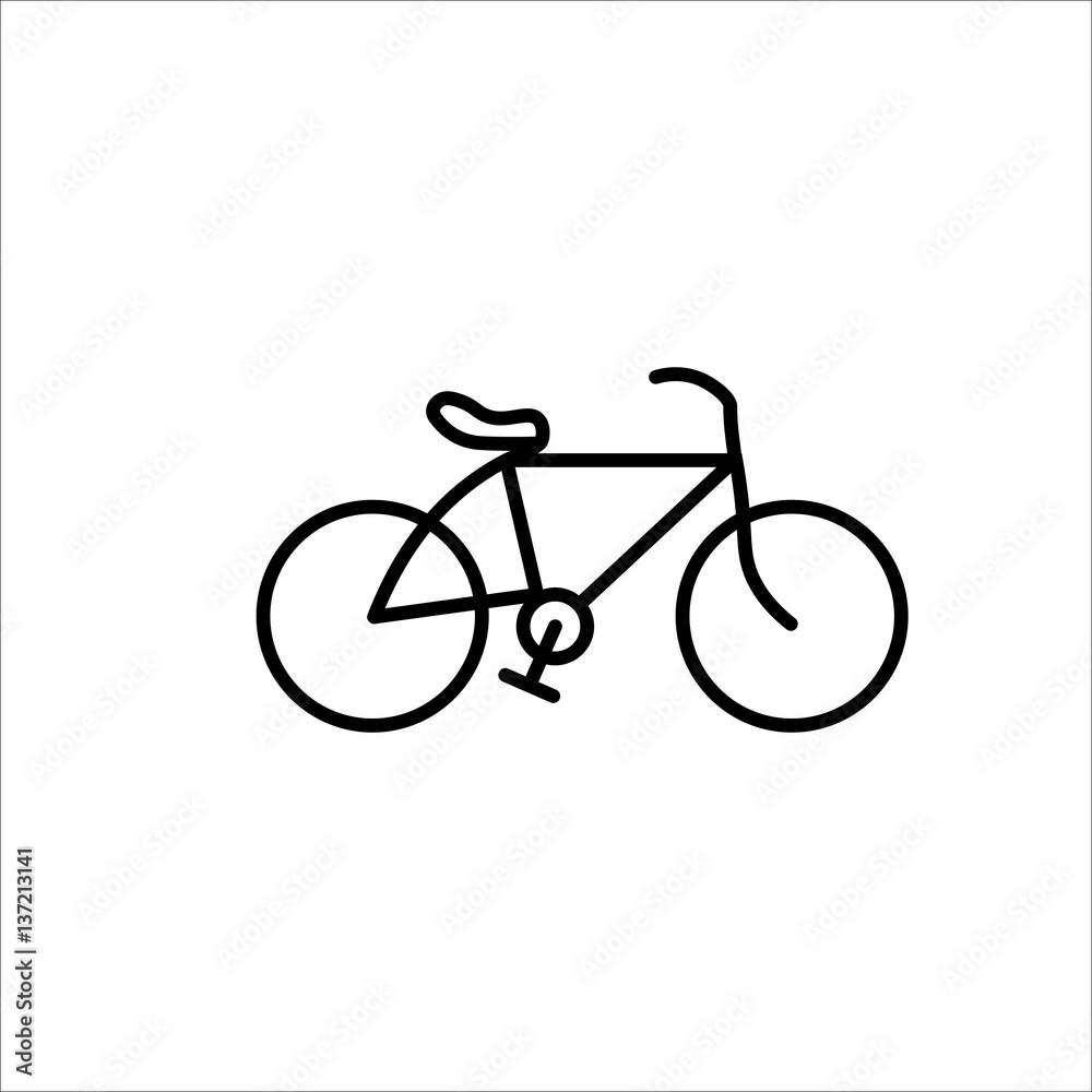 bike icon on white background bike icon on white background