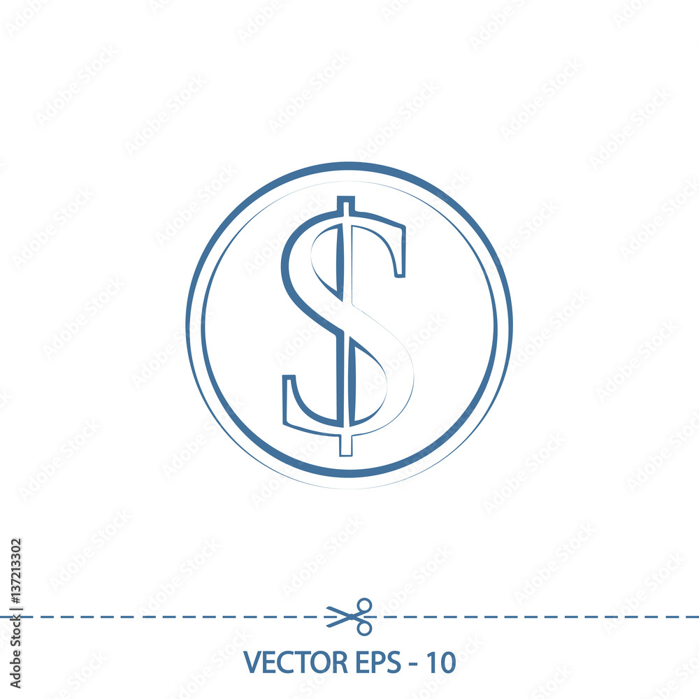 Money icon, vector illustration. Flat design style Money icon, vector illustration. Flat design style