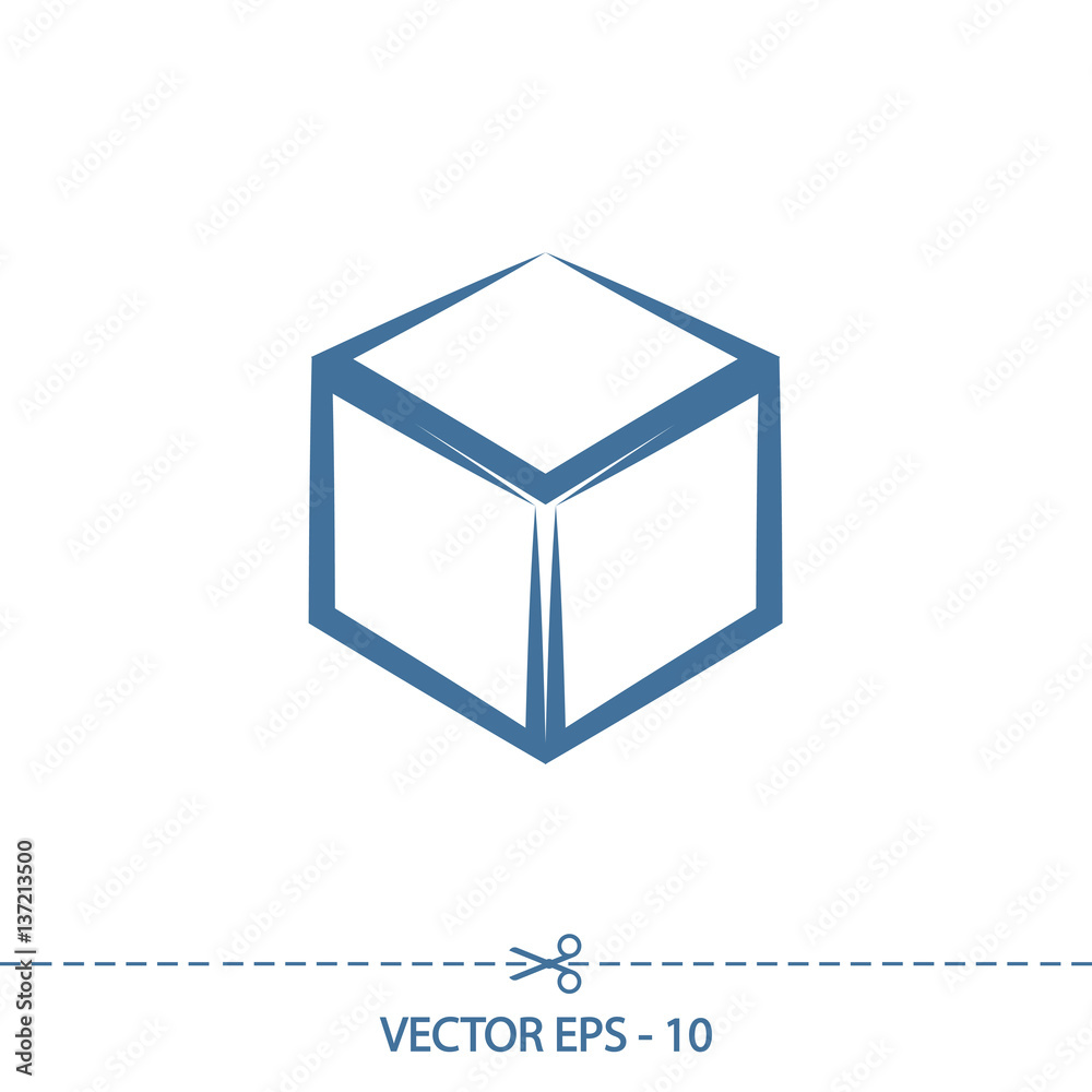 3d cube logo design icon, vector illustration. Flat design style 3d cube logo design icon, vector illustration. Flat design style