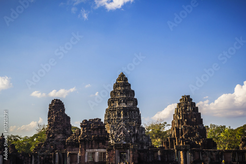 Phimai Historical Park, Part of ancient palace in thailand.