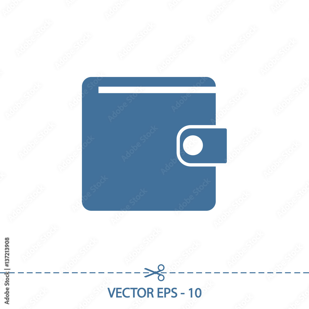 wallet icon, vector illustration. Flat design style wallet icon, vector illustration. Flat design style